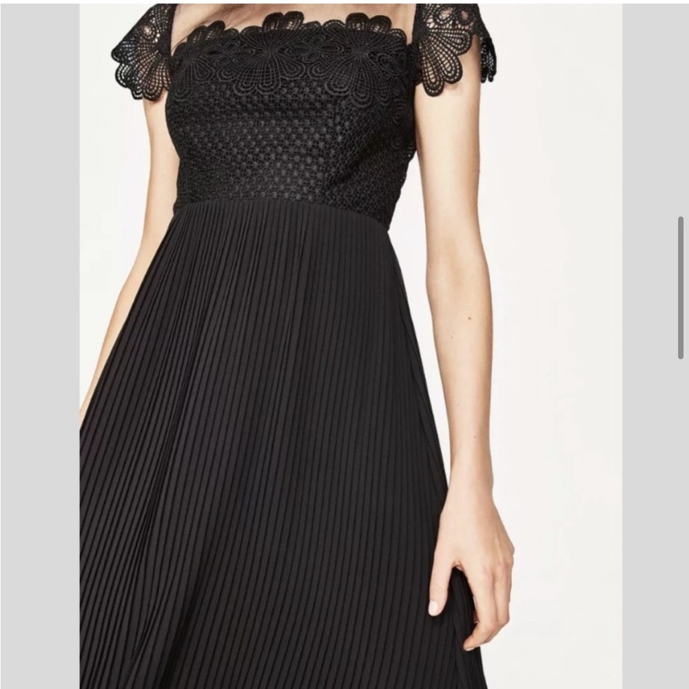 Zara Black Lace Midi Dress